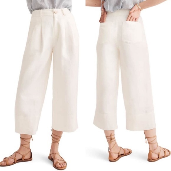 Madewell Pants - NWT Madewell Linen Wide Linen Blend Leg Pant Sz 8
